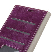 Retro Crazy Horse Texture Horizontal Flip Leather Case for Huawei P30 Lite, with Wallet & Holder & Card Slots & Photo Frame (Purple)