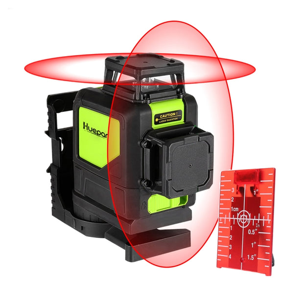 902CR 2��360 Degrees Laser Level Covering Walls and Floors 8 Line Red Beam IP54 Water / Dust proof(Red)