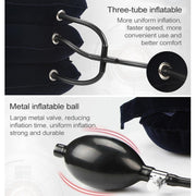 Household Full Cashmere Cervical Traction Instrument Neck Protection Inflatable Cervical Spine Massage Instrument (Grey)