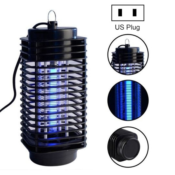 3W Microwave Insect Killer Electric Mosquito Fly Bug Insect Control with Trap Lamp, AC 110V, US Plug(Black)