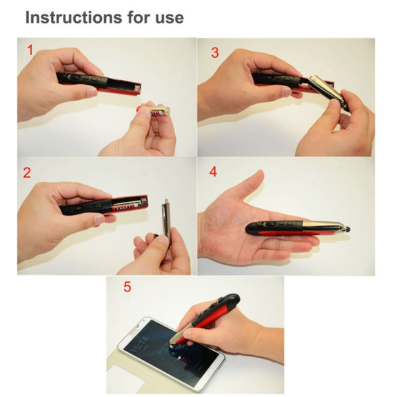 PR-08 2.4G Innovative Pen-style Handheld Wireless Smart Mouse, Support Windows 8 / 7 / Vista / XP /  2000 / Android / Linux / Mac OS. , Effective Distance: 10m(Red)