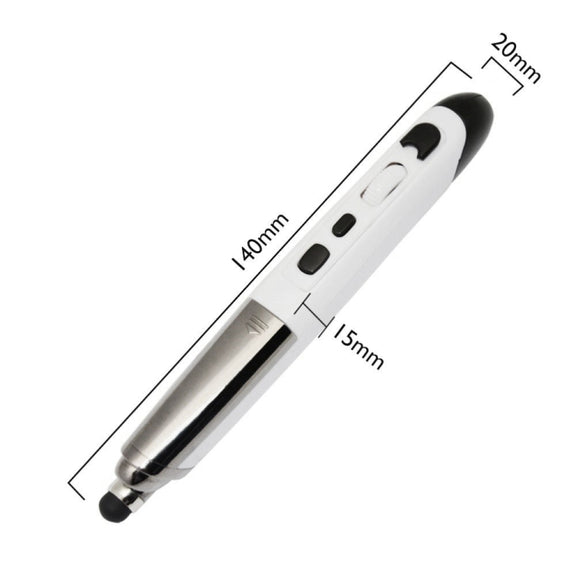 PR-08 2.4G Innovative Pen-style Handheld Wireless Smart Mouse, Support Windows 8 / 7 / Vista / XP /  2000 / Android / Linux / Mac OS. , Effective Distance: 10m(White)