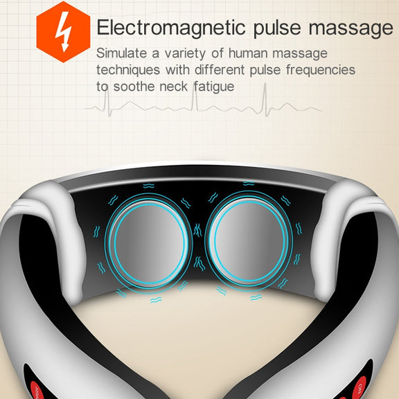 USB Charging 1300 mAh Electric Back Neck Shoulder Electrical Pulse Electric Shock Body Massager