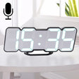 Modern 3D LED Sound Control Colorful Digital Alarm Clock Adjust Brightness Electronic Wall Glowing Hanging Clock with Remote Control(Black) - Wall Clock by PMc TechLife | Online Shopping South Africa | PMc TechLife | Buy Now Pay Later Mobicred