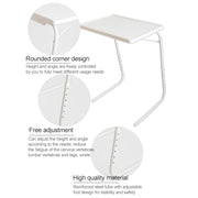 Plastic Pad Steel Tube Bracket Liftable Foldable Portable Multi-purpose Laptop Table, Adjustable Height: 52-72cm, Adjustable Angle: 30 Degrees / 60 Degrees / 90 Degrees(White)