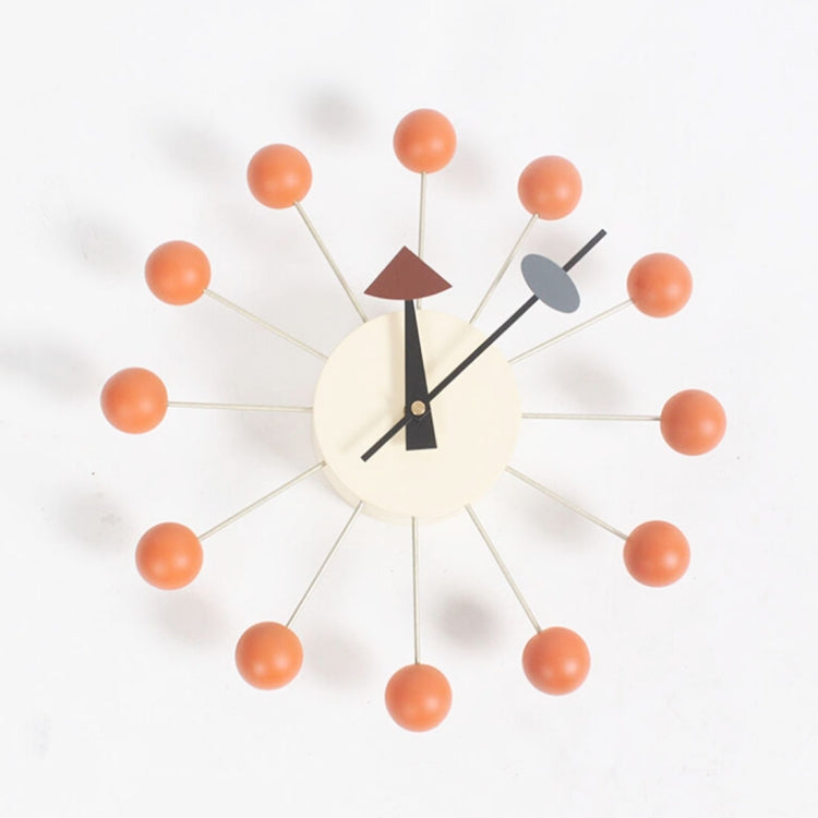 Stylish Background Minimalis Circular Balls Candy Wall Clock Creative Decoration Clock Ferris Wheel Clock(Orange)