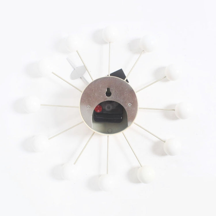 Stylish Background Minimalis Circular Balls Candy Wall Clock Creative Decoration Clock Ferris Wheel Clock(White)