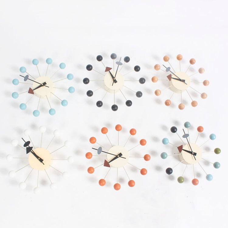 Stylish Background Minimalis Circular Balls Candy Wall Clock Creative Decoration Clock Ferris Wheel Clock(White)