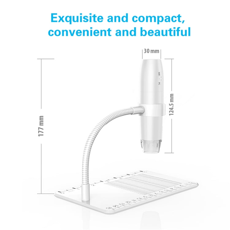316 50-1000X Adjustable Smart Wifi USB Digital Microscope (White)