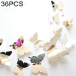 36 PCS Home Decoration Originality PC 3D Mirror Surface Butterfly Wall Paste - Decorative Mirrors by PMC TechLife | Online Shopping South Africa | PMC TechLife | Buy Now Pay Later Mobicred