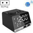K11 Bluetooth Alarm Clock Speaker Creative Digital Music Clock Display Radio with Dual USB Interface, Support U Disk / TF Card / FM / AUX, EU Plug(Black) - Alarm Clocks by PMc TechLife | Online Shopping South Africa | PMc TechLife | Buy Now Pay Later Mobicred