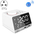 K11 Bluetooth Alarm Clock Speaker Creative Digital Music Clock Display Radio with Dual USB Interface, Support U Disk / TF Card / FM / AUX, UK Plug(White) - Alarm Clocks by PMc TechLife | Online Shopping South Africa | PMc TechLife | Buy Now Pay Later Mobicred