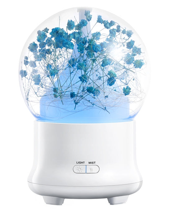 ML-824 100ML Gypsophila Flowers Aromatherapy Diffuser Air Humidifier with Colorful LED Light for Office / Home(Blue)