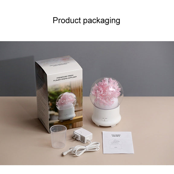 ML-824 100ML Gypsophila Flowers Aromatherapy Diffuser Air Humidifier with Colorful LED Light for Office / Home(Blue)