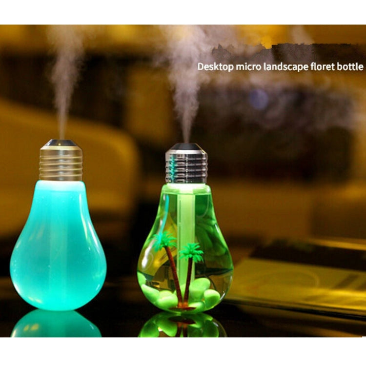 400ML Colorful Light Portable Bulb Shape Aromatherapy Air Purifier Humidifier for Home / Office / Car(Gold)