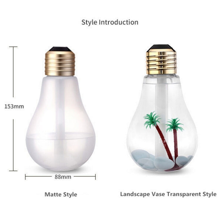 400ML Colorful Light Portable Bulb Shape Aromatherapy Air Purifier Humidifier for Home / Office / Car(Gold)
