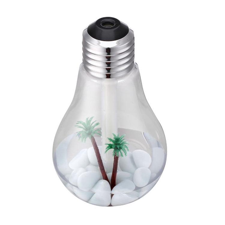 400ML Colorful Light Portable Bulb Shape Aromatherapy Air Purifier Humidifier for Home / Office / Car(Silver)