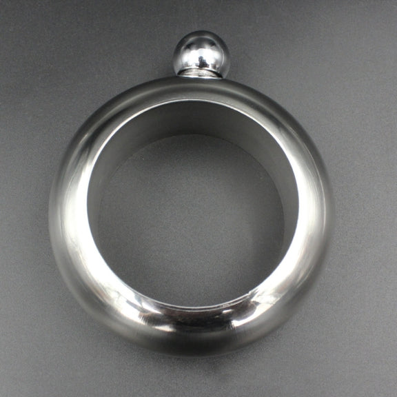 Fashion Creative 100ML Thickened Stainless Steel Bracelet Jug  3.5 Oz(Silver)