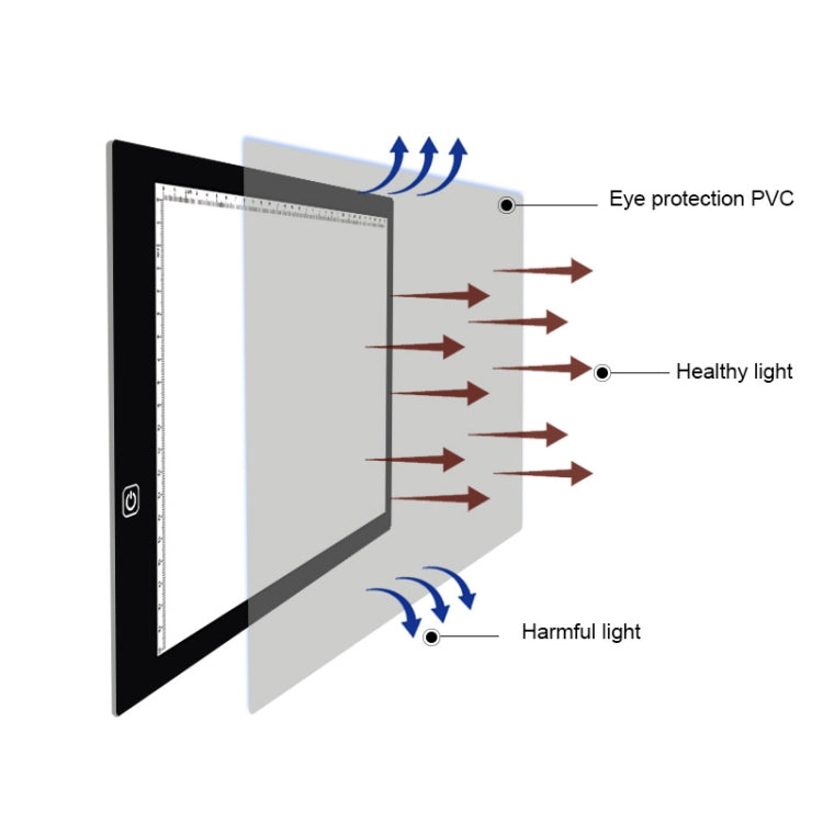 A4 Size LED Three Level of Brightness Dimmable Acrylic Copy Boards for Anime Sketch Drawing Sketchpad