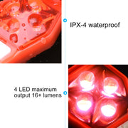 Multifunctional Outdoor Bicycling Running Warning Light Bicycle Taillight LED Back Clip Light(Red)