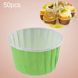 50pcs / Pack Round Lamination Cake Cup Muffin Cases Chocolate Cupcake Liner Baking Cup, Size: 5 x 3.8  x 3cm (Green) - Food Molds by PMC TechLife | Online Shopping South Africa | PMC TechLife | Buy Now Pay Later Mobicred