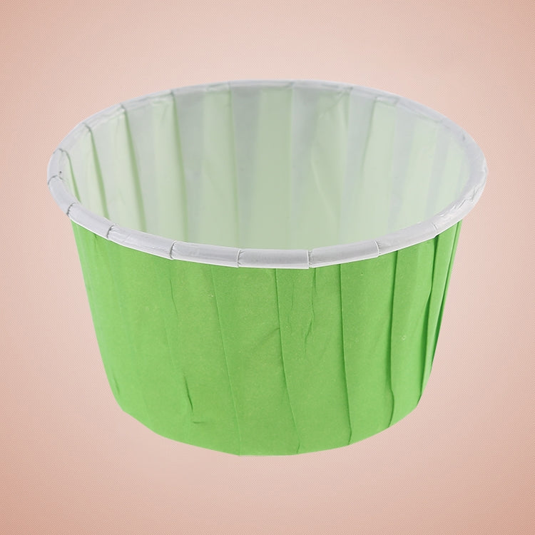 50pcs / Pack Round Lamination Cake Cup Muffin Cases Chocolate Cupcake Liner Baking Cup, Size: 5 x 3.8  x 3cm (Green)