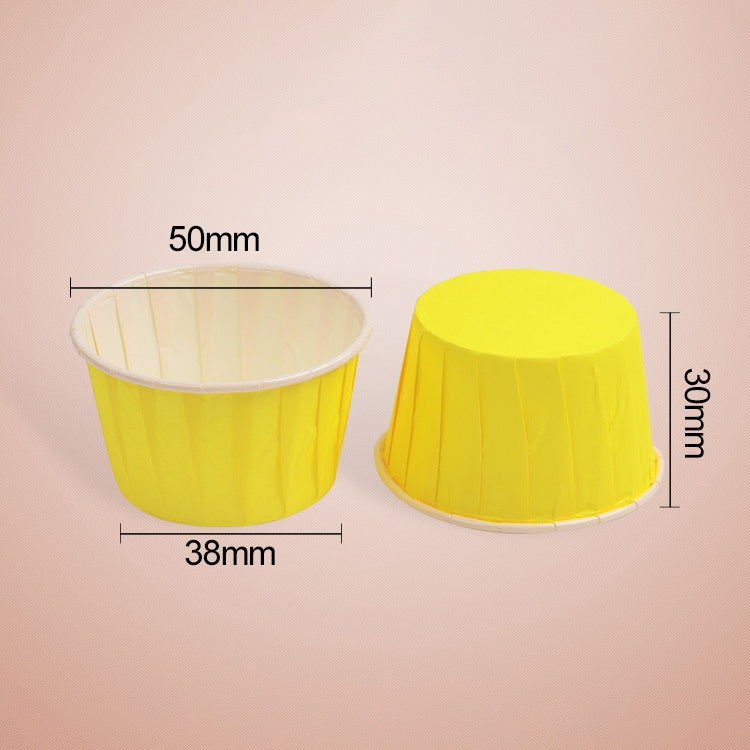 50pcs / Pack Round Lamination Cake Cup Muffin Cases Chocolate Cupcake Liner Baking Cup, Size: 5 x 3.8  x 3cm (Green)