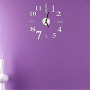Lovelife WC37130 Acrylic English Digital DIY Stereo Wall Clock Wall Stick Clock (White)