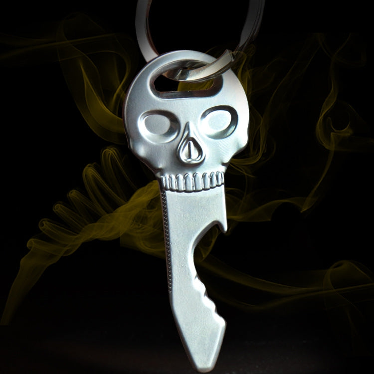 5 PCS Multi-function Skull Bottle Opener Key Chain Car Key Pendant, Size: 6.8x2.8cm