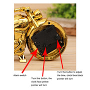 Cartoon Motorcycle Alarm Clock Bedroom Plastic Pointer Alarm Clock, Size: 23*13*6cm(Black)