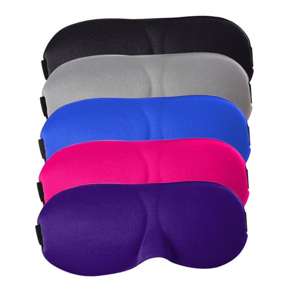 3D Portable Shading Sleep Rest Aid Cover Eye Patch Sleeping Mask Female Cute Eye Mask(Black)