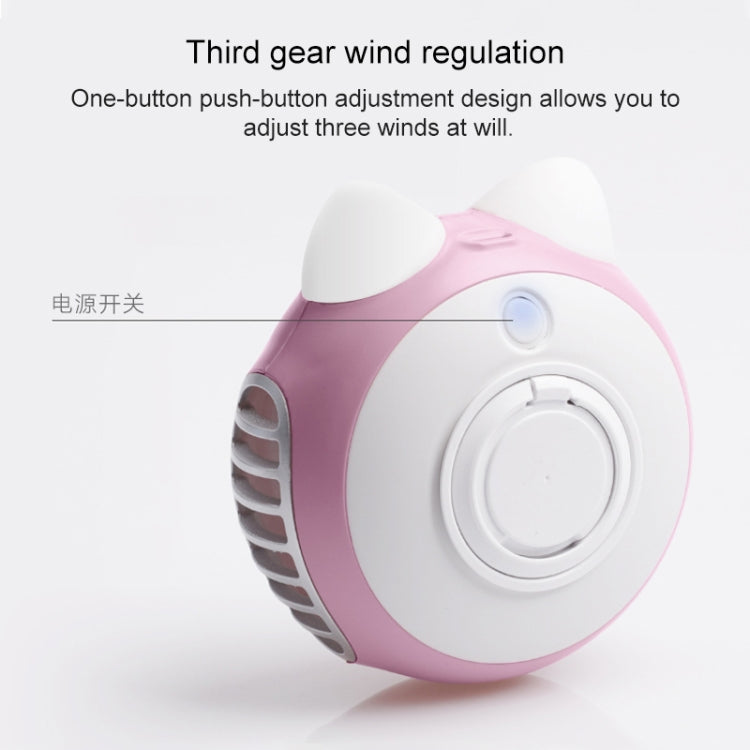 LORDNINO SBF003 3W USB Charging Portable Electric Fan with Magnetic Wristband, 3 Speed Control (Blue)