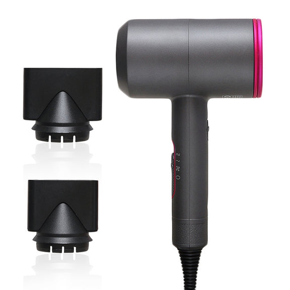 High-power 2000W Anionic Cold Hot Air Constant Temperature Hair Dryer, UK Plug(Red + Grey)