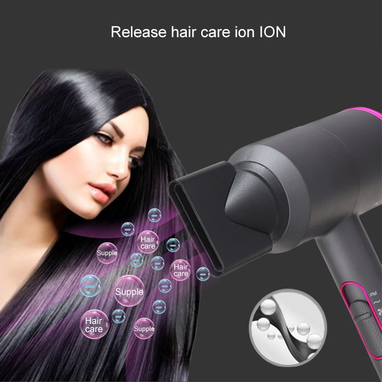 High-power Anionic Cold Hot Air Constant Temperature Hair Dryer, EU Plug(Red + Grey)
