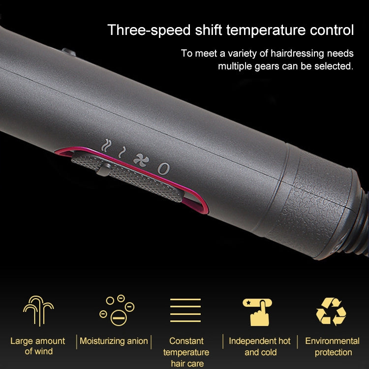 High-power Anionic Cold Hot Air Constant Temperature Hair Dryer, EU Plug(Red + Grey)