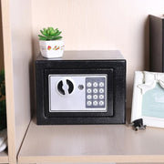 17E Home Mini Electronic Security Lock Box Wall Cabinet Safety Box with Coin-operated Function(Obsidian Black)