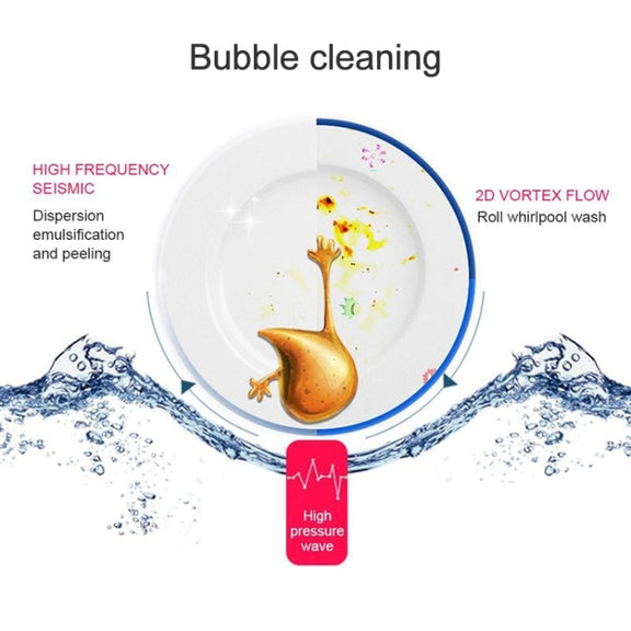 GYB001 Mini-ultrasonic Dishwasher Portable USB Charging Fruit Cleaner, Neutral Packaging(Blue)