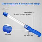 SK818 USB Charging Insects Bugs Suction Traps Electric Pest Spider Catcher with LED Light(Blue)