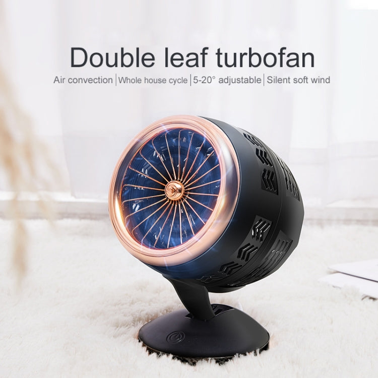 Portable Adjustable Mini USB Charging Air Convection Cycle Desktop Electric Fan Air Cooler, Support 2 Speed Control (Black)
