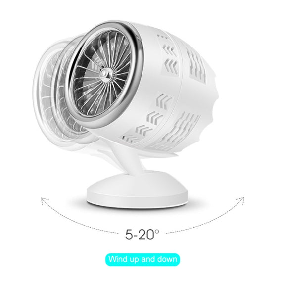 Portable Adjustable Mini USB Charging Air Convection Cycle Desktop Electric Fan Air Cooler, Support 2 Speed Control (Silver)