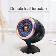 Portable Adjustable Mini USB Charging Air Convection Cycle Desktop Electric Fan Air Cooler, Support 2 Speed Control (Silver)