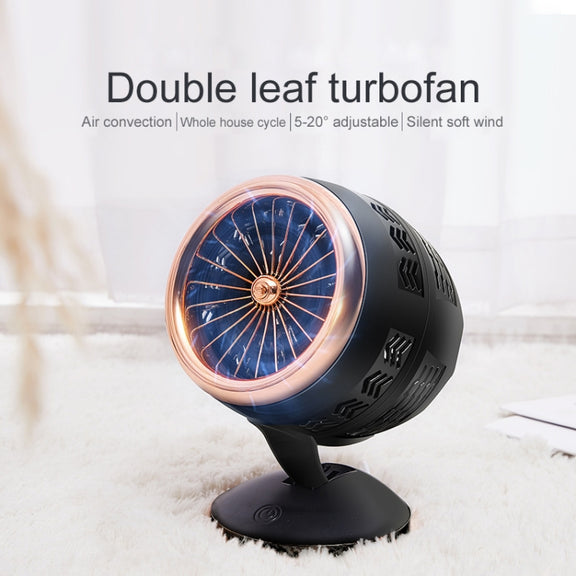 Portable Adjustable Mini USB Charging Air Convection Cycle Desktop Electric Fan Air Cooler, Support 2 Speed Control (Silver)
