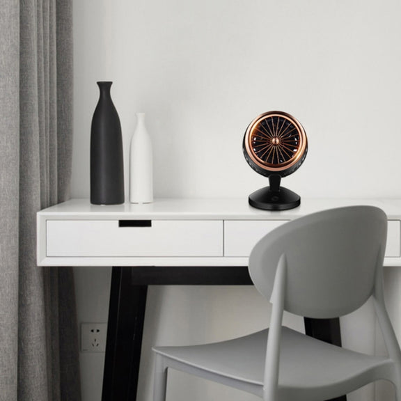 Portable Adjustable Mini USB Charging Air Convection Cycle Desktop Electric Fan Air Cooler, Support 2 Speed Control (Silver)
