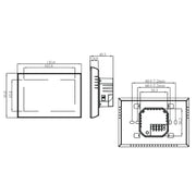 BHT-8000-GA Control Water Heating Energy-saving and Environmentally-friendly Smart Home Negative Display LCD Screen Round Room Thermostat without WiFi(White)