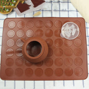 Kitchen Roast Large Size Silicone Pad + Framed Pot + Color Box Baking Macaron Mold Suit