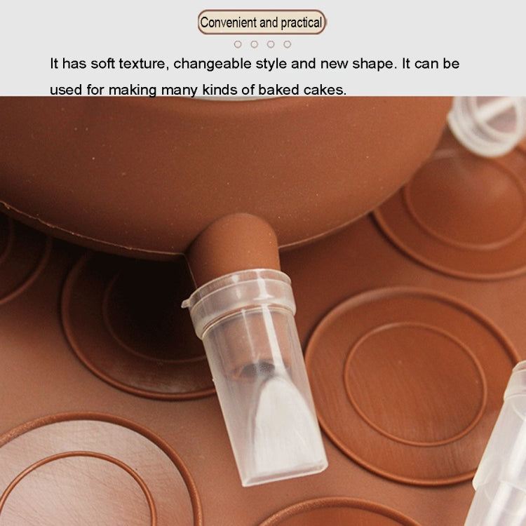 Kitchen Roast Large Size Silicone Pad + Framed Pot + Color Box Baking Macaron Mold Suit