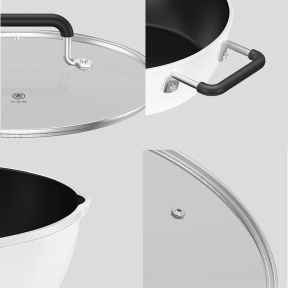 Original Xiaomi Youpin Non Stick Frying Pan Cooking Pot(White)