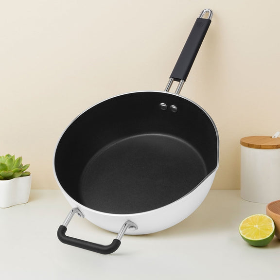 Original Xiaomi Youpin Non Stick Frying Pan Cooking Pot(White)
