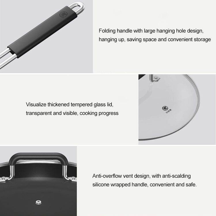 Original Xiaomi Youpin Non Stick Frying Pan Cooking Pot(White)