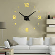 Bedroom Home Decoration Mirrored Number Frameless Large 3D DIY Wall Sticker Mute Clock, Size: 100*100cm(Gold) - DIY Clocks by PMc TechLife | Online Shopping South Africa | PMc TechLife | Buy Now Pay Later Mobicred